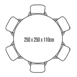 LG Outdoor 6 Seater Round Dining Set Deluxe Protective Cover -Garden Shop cover for 6 seat round 2