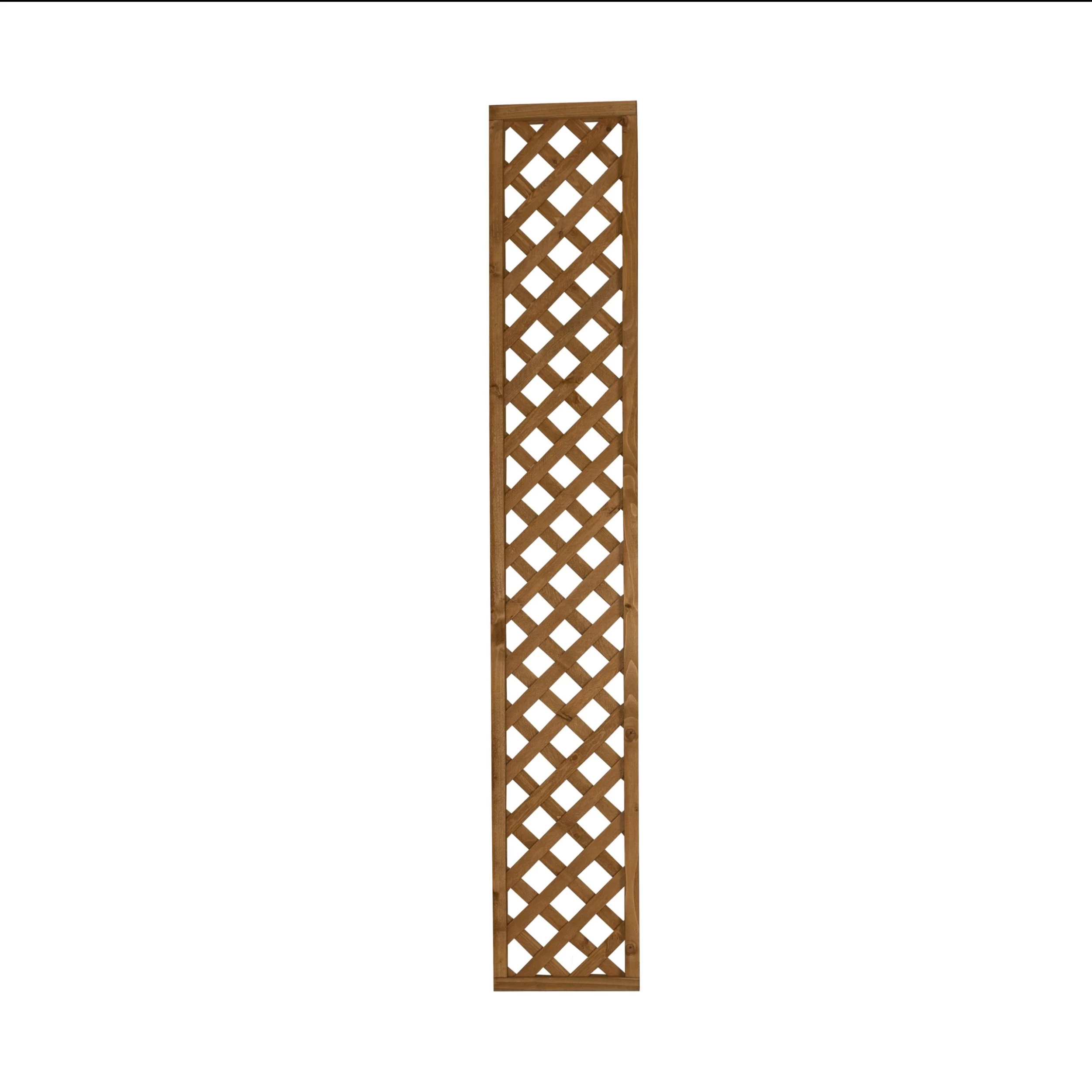 Diamond Pine Trellis Panel, Pack Of 4 (W)183cm X (H)32cm 1 Diamond Pine Trellis Panel, Pack Of 4 (W)183cm X (H)32cm