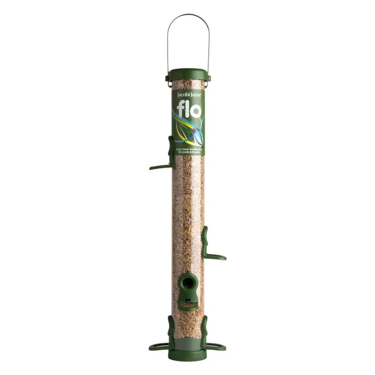Jacobi Jayne Flo Seed Feeder, 6 Port - Classic Green 2 Jacobi Jayne Flo Seed Feeder, 6 Port - Classic Green - Image 2