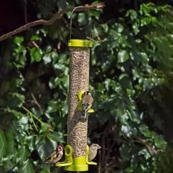 Jacobi Jayne Medium Flo Seed Feeder, 4 Port – Lime Green -Garden Shop flo seed feeder green four port 1 1