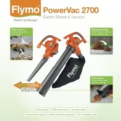 Flymo PowerVac 2700 Corded 2700W 100-230V Blower & Vacuum -Garden Shop flymo powervac 2700 corded 2700w 100 230v blower vacuum7392930664807 01t bq