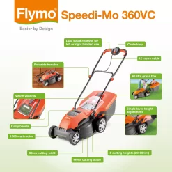Flymo Speedi-Mo Corded Rotary Lawnmower -Garden Shop flymo speedi mo corded rotary lawnmower7391736343046 03t bq