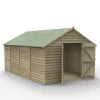 Forest Garden 10x15 Apex Pressure Treated Overlap Wooden Shed With Floor (Base Included) - Assembly Service Included