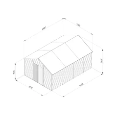 Forest Garden 10x15 Apex Pressure Treated Overlap Wooden Shed With Floor (Base Included) - Assembly Service Included -Garden Shop forest garden 10x15 apex pressure treated overlap wooden shed with floor base included assembly service included5013053192818 01t