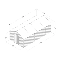 Forest Garden 10x20 Apex Dip Treated Shiplap Wooden Shed With Floor - Assembly Service Included -Garden Shop forest garden 10x20 apex dip treated shiplap wooden shed with floor assembly service included5013053192962 01t