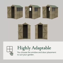 Forest Garden 10x20 Apex Pressure Treated Overlap Wooden Shed With Floor (Base Included) -Garden Shop forest garden 10x20 apex pressure treated overlap wooden shed with floor base included 5013053192801 04t