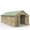 Forest Garden 10x20 Apex Pressure Treated Overlap Wooden Shed With Floor (Base Included) - Assembly Service Included