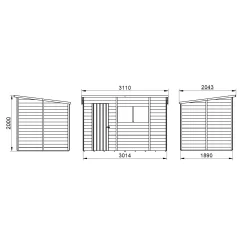 Forest Garden 10x6 Ft Pent Overlap Wooden 2 Windows Shed With Floor 13 Forest Garden 10x6 Ft Pent Overlap Wooden 2 Windows Shed With Floor -Garden Shop forest garden 10x6 ft pent overlap wooden 2 windows shed with floor5013053178638 01t bq 1