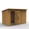 Forest Garden 10x6 Pent Dip Treated Shiplap Wooden Shed With Floor
