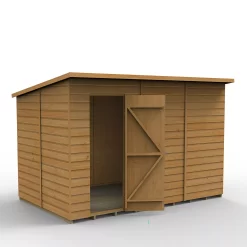 Forest Garden 10x6 Pent Dip Treated Shiplap Wooden Shed With Floor