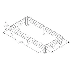 Forest Garden 21 X 204 X 104 Wood Rectangular Raised Bed Kit -Garden Shop forest garden 21 x 204 x 104 wood rectangular raised bed kit5013053134863 01t bq