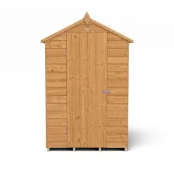 Forest Garden 4x3 Apex Dip Treated Overlap Wooden Shed With Floor (Base Included) - Assembly Service Included -Garden Shop forest garden 4x3 apex dip treated overlap wooden shed with floor base included assembly service included5013053176726 02c bq