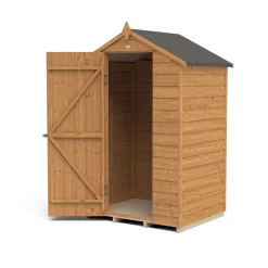 Forest Garden 4x3 Apex Dip Treated Overlap Wooden Shed With Floor (Base Included) - Assembly Service Included -Garden Shop forest garden 4x3 apex dip treated overlap wooden shed with floor base included assembly service included5013053176726 21c bq