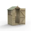 Forest Garden 4x3 Apex Pressure Treated Overlap Wooden Shed With Floor - Assembly Service Included