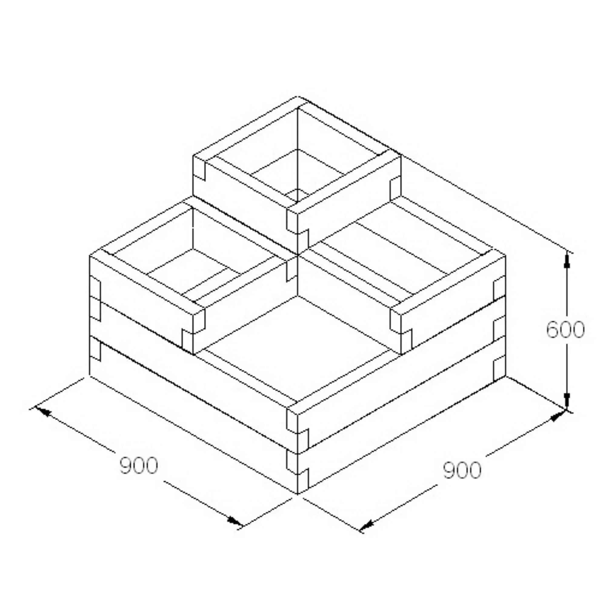 Forest Garden 56 X 90 X 90 Wood Rectangular Raised Bed Kit 3 Forest Garden 56 X 90 X 90 Wood Rectangular Raised Bed Kit - Image 3