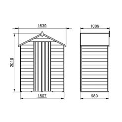 Forest Garden 5x3 Ft Apex Overlap Wooden Shed With Floor (Base Included) - Assembly Service Included -Garden Shop forest garden 5x3 ft apex overlap wooden shed with floor base included assembly service included5013053177075 01t bq