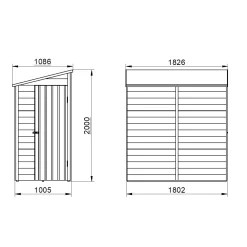 Forest Garden 6x3 Ft Pent Overlap Wooden Shed With Floor -Garden Shop forest garden 6x3 ft pent overlap wooden shed with floor5013053178300 01t bq