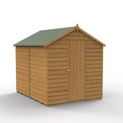 Forest Garden 6x4 Apex Dip Treated Shiplap Wooden Shed With Floor (Base Included) - Assembly Service Included