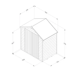 Forest Garden 6x4 Apex Pressure Treated Overlap Wooden Shed With Floor - Assembly Service Included -Garden Shop forest garden 6x4 apex pressure treated overlap wooden shed with floor assembly service included5013053192122 01t
