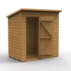 Forest Garden 6x4 Pent Dip Treated Shiplap Wooden Shed With Floor (Base Included) - Assembly Service Included