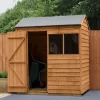 Forest Garden 6x4 Reverse Apex Dip Treated Overlap Wooden Shed With Floor - Assembly Service Included