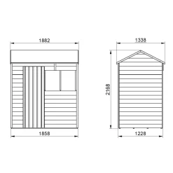 Forest Garden 6x4 Reverse Apex Dip Treated Overlap Wooden Shed With Floor - Assembly Service Included -Garden Shop forest garden 6x4 reverse apex dip treated overlap wooden shed with floor assembly service included5013053178119 01t bq