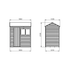 Forest Garden 6X4 Reverse Apex Dip Treated Shiplap Shed With Floor - Assembly Service Included -Garden Shop forest garden 6x4 reverse apex dip treated shiplap shed with floor assembly service included5013053182772 01t bq