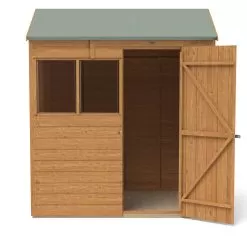 Forest Garden 6X4 Reverse Apex Dip Treated Shiplap Shed With Floor - Assembly Service Included -Garden Shop forest garden 6x4 reverse apex dip treated shiplap shed with floor assembly service included5013053182772 04c bq