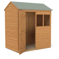Forest Garden 6X4 Reverse Apex Dip Treated Shiplap Shed With Floor - Assembly Service Included -Garden Shop forest garden 6x4 reverse apex dip treated shiplap shed with floor assembly service included5013053182772 06c bq