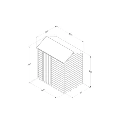 Forest Garden 6x4 Reverse Apex Dip Treated Shiplap Wooden Shed With Floor - Assembly Service Included -Garden Shop forest garden 6x4 reverse apex dip treated shiplap wooden shed with floor assembly service included5013053193433 02t