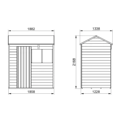 Forest Garden 6x4 Reverse Apex Pressure Treated Overlap Wooden Shed With Floor - Assembly Service Included -Garden Shop forest garden 6x4 reverse apex pressure treated overlap wooden shed with floor assembly service included5013053178164 01t bq
