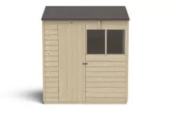 Forest Garden 6x4 Reverse Apex Pressure Treated Overlap Wooden Shed With Floor - Assembly Service Included -Garden Shop forest garden 6x4 reverse apex pressure treated overlap wooden shed with floor assembly service included5013053178164 02c bq