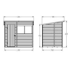 Forest Garden 7x5 Ft Pent Shiplap Wooden 2 Windows Shed With Floor (Base Included) -Garden Shop forest garden 7x5 ft pent shiplap wooden 2 windows shed with floor base included 5013053178942 04t bq