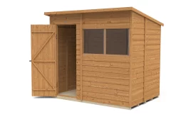 Forest Garden 7x5 Pent Dip Treated Overlap Wooden Shed With Floor - Assembly Service Included -Garden Shop forest garden 7x5 pent dip treated overlap wooden shed with floor assembly service included5013053178447 21c bq 1