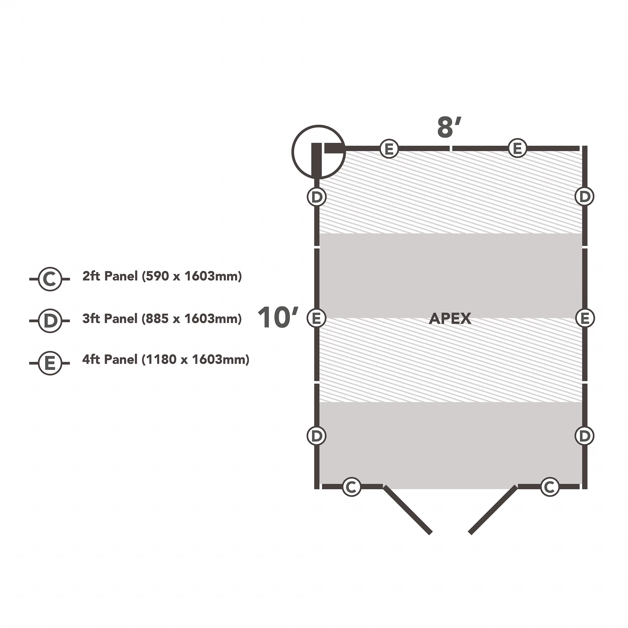 Forest Garden 8x10 Apex Dip Treated Shiplap Wooden Shed With Floor (Base Included) 3 Forest Garden 8x10 Apex Dip Treated Shiplap Wooden Shed With Floor (Base Included) - Image 3