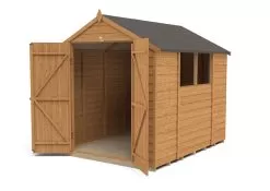 Forest Garden 8x6 Apex Dip Treated Overlap Wooden Shed With Floor - Assembly Service Included -Garden Shop forest garden 8x6 apex dip treated overlap wooden shed with floor assembly service included5013053177556 21c bq