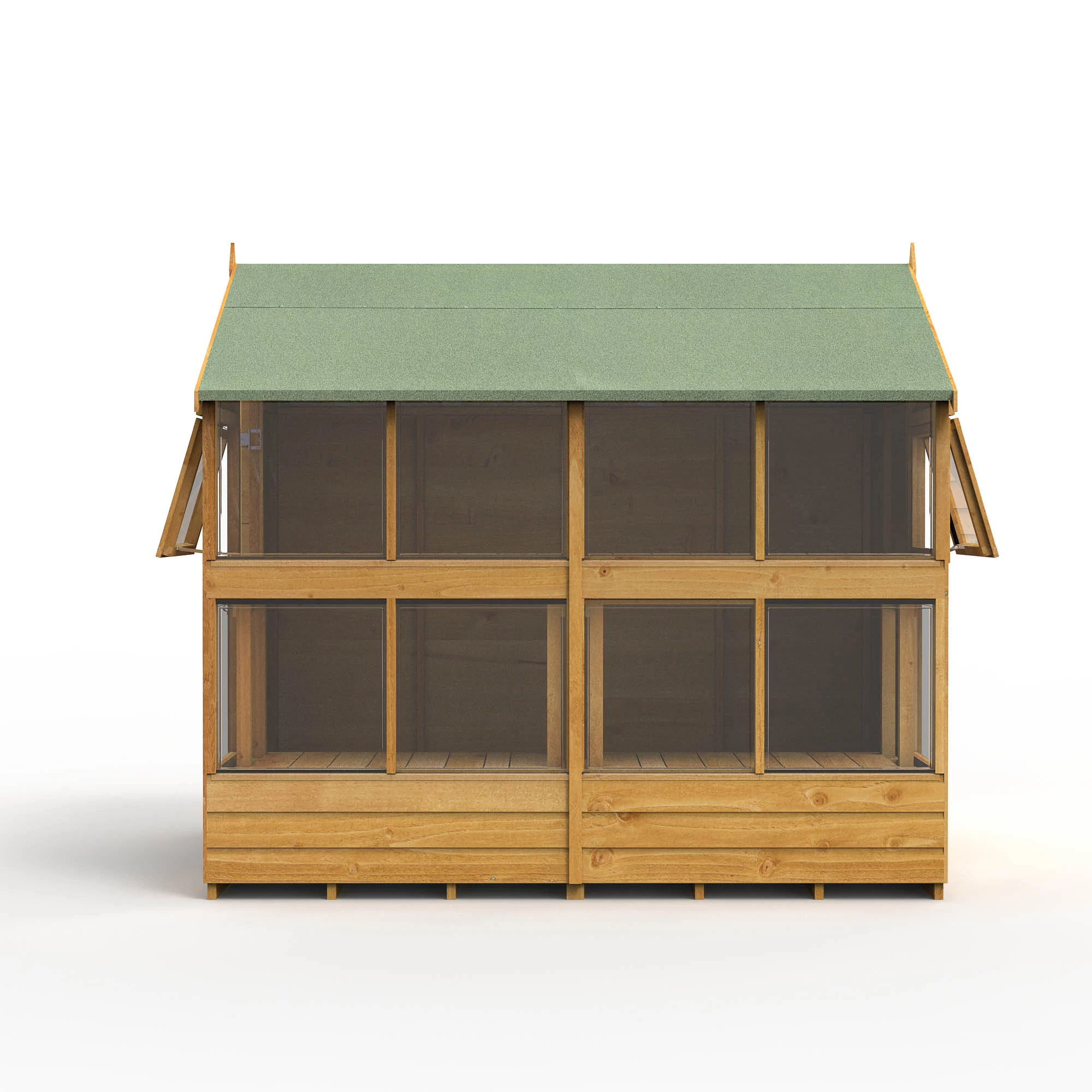 Forest Garden 8x6 Ft Apex Shiplap Wooden 10 Windows Shed With Floor 7 Forest Garden 8x6 Ft Apex Shiplap Wooden 10 Windows Shed With Floor - Image 7