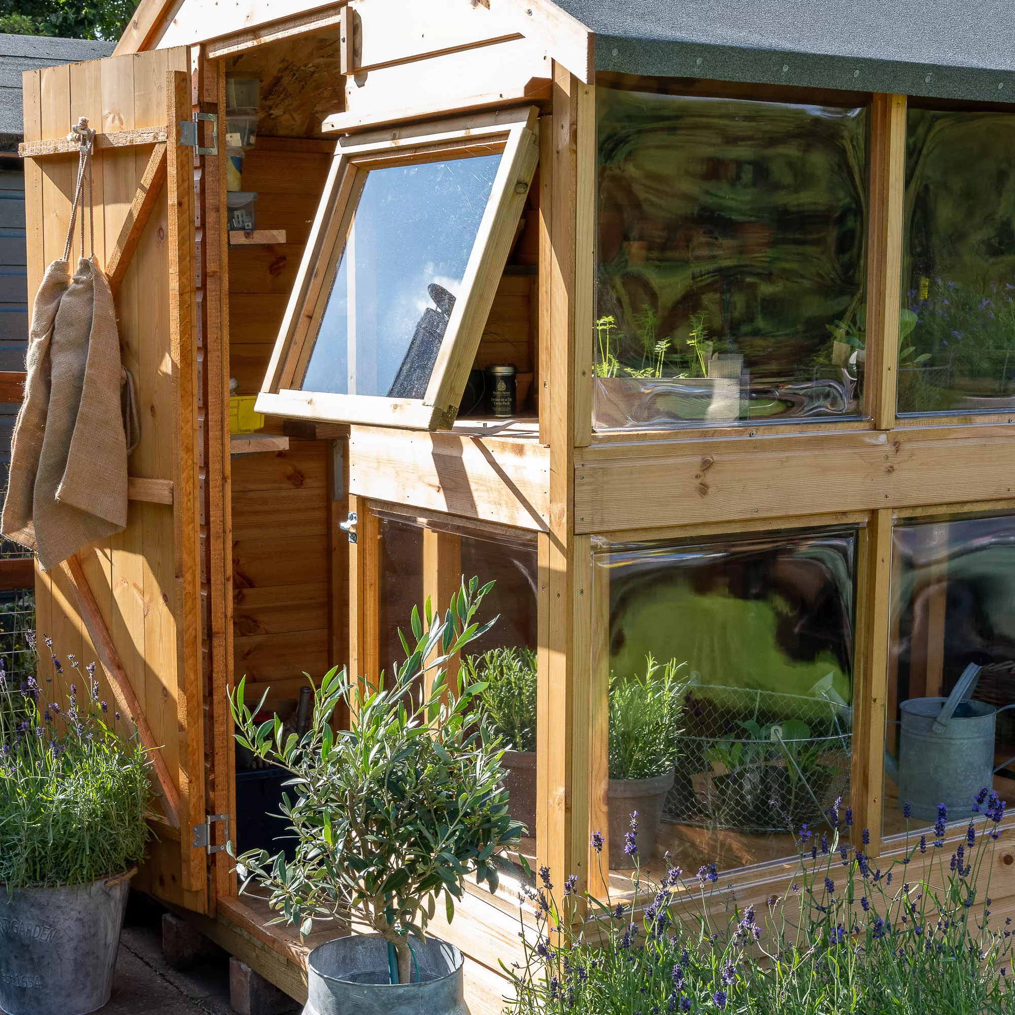 Forest Garden 8x6 Ft Apex Shiplap Wooden 10 Windows Shed With Floor 12 Forest Garden 8x6 Ft Apex Shiplap Wooden 10 Windows Shed With Floor - Image 12