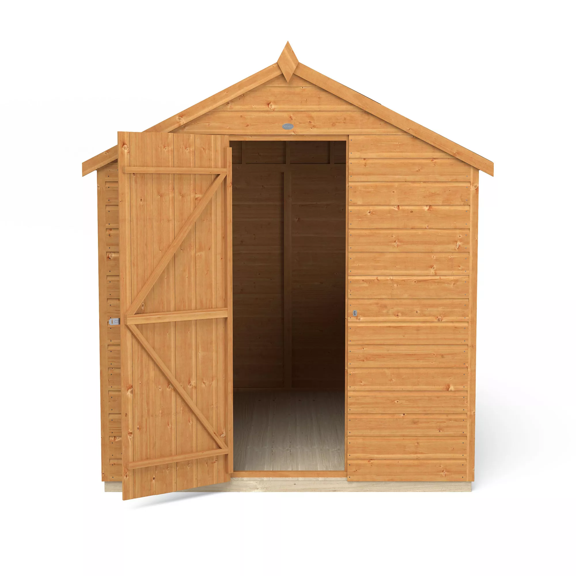 Forest Garden 8x6 Ft Apex Shiplap Wooden 2 Windows Shed With Floor - Assembly Service Included 6 Forest Garden 8x6 Ft Apex Shiplap Wooden 2 Windows Shed With Floor - Assembly Service Included - Image 6
