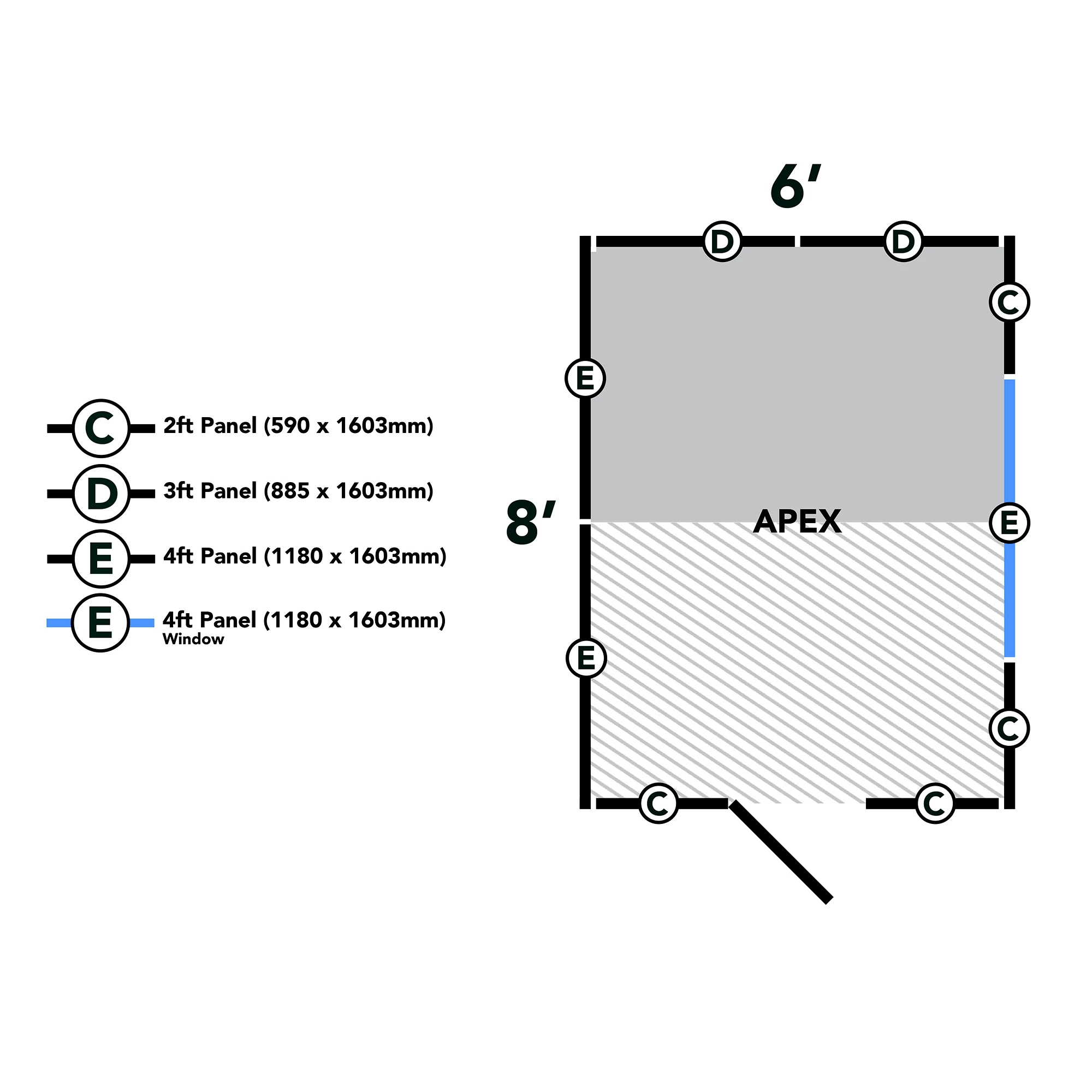 Forest Garden 8x6 Ft Apex Shiplap Wooden 2 Windows Shed With Floor - Assembly Service Included 19 Forest Garden 8x6 Ft Apex Shiplap Wooden 2 Windows Shed With Floor - Assembly Service Included - Image 19