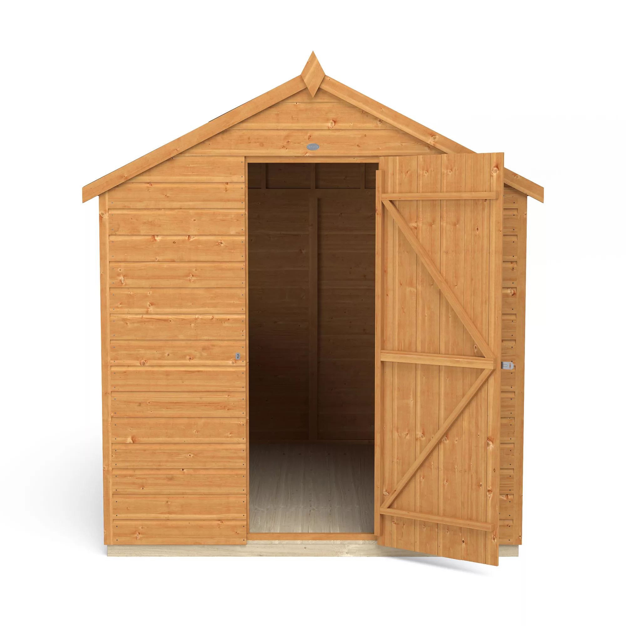 Forest Garden 8x6 Ft Apex Shiplap Wooden 2 Windows Shed With Floor - Assembly Service Included 7 Forest Garden 8x6 Ft Apex Shiplap Wooden 2 Windows Shed With Floor - Assembly Service Included - Image 7