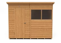 Forest Garden 8x6 Pent Dip Treated Overlap Wooden Shed With Floor - Assembly Service Included -Garden Shop forest garden 8x6 pent dip treated overlap wooden shed with floor assembly service included5013053178546 02c bq 1