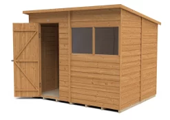 Forest Garden 8x6 Pent Dip Treated Overlap Wooden Shed With Floor - Assembly Service Included -Garden Shop forest garden 8x6 pent dip treated overlap wooden shed with floor assembly service included5013053178546 21c bq 1