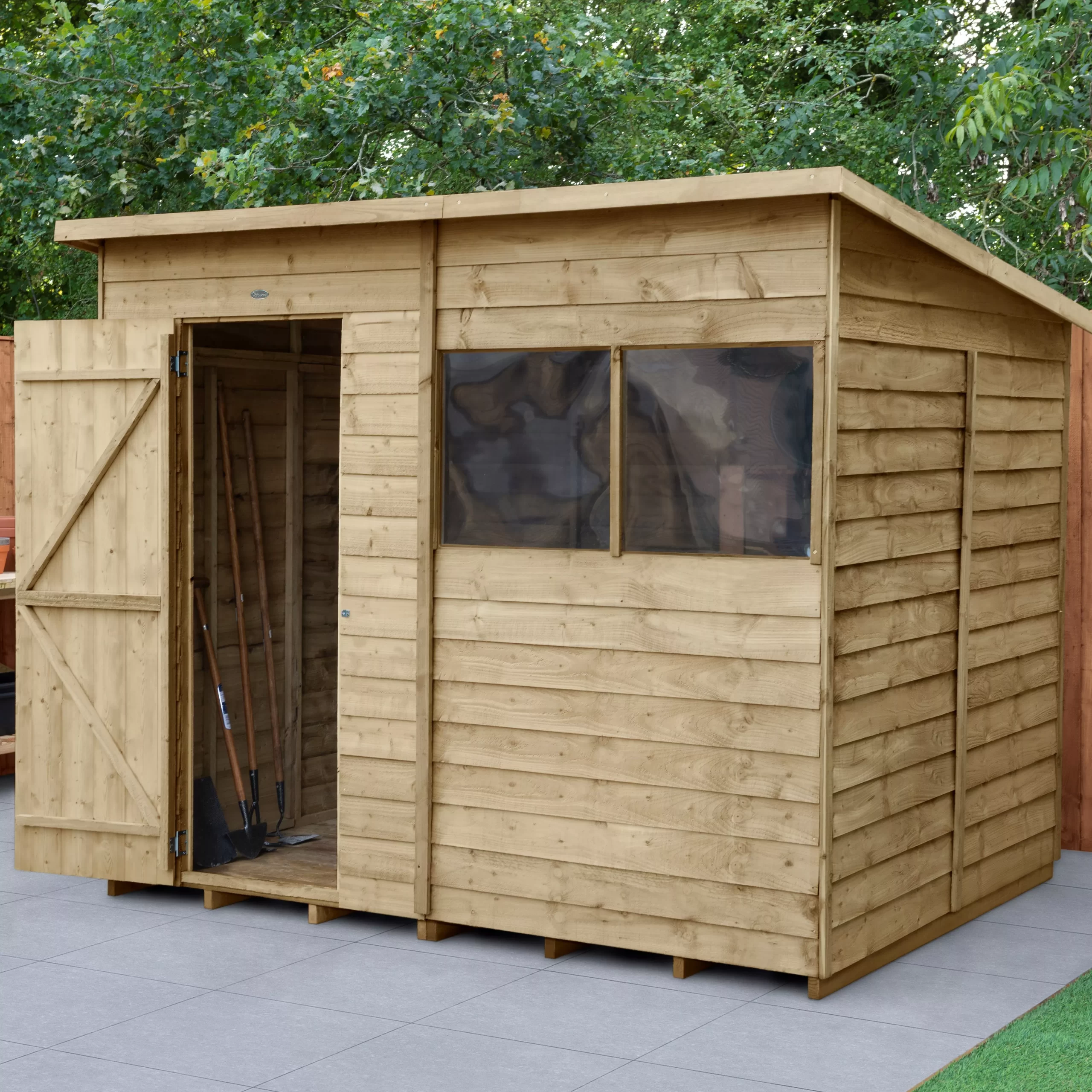 Forest Garden 8x6 Pent Pressure Treated Overlap Wooden Shed With Floor 1 Forest Garden 8x6 Pent Pressure Treated Overlap Wooden Shed With Floor