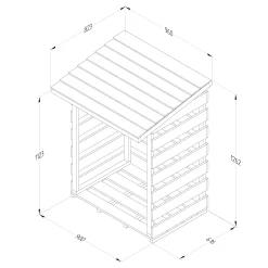 Forest Garden Compact Timber 3x3 Ft Pent Log Store -Garden Shop forest garden compact timber 3x3 ft pent log store5013053189900 01t