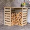 Forest Garden Corner Timber 4x4 Ft Log Store