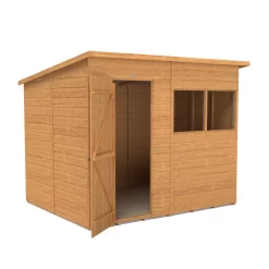 Forest Garden Delamere Range 8x6 Ft Pent Shiplap Wooden 2 Windows Shed With Floor -Garden Shop forest garden delamere range 8x6 ft pent shiplap wooden 2 windows shed with floor5013053182680 03c