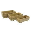 Forest Garden Durham Wooden Rectangular Planter, Pack Of 3