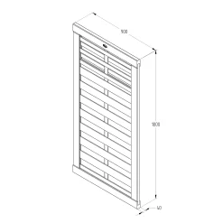 Forest Garden Kyoto Wood Slatted Gate, (H)1.8m (W)0.9m -Garden Shop forest garden kyoto wood slatted gate h 1 8m w 0 9m5013053145944 04t bq