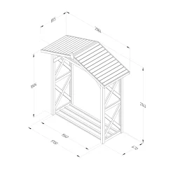 Forest Garden Large Timber 7x3 Ft Apex Wall Log Store -Garden Shop forest garden large timber 7x3 ft apex wall log store5013053190760 01t